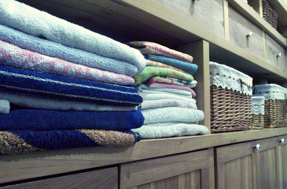 Folded laundry